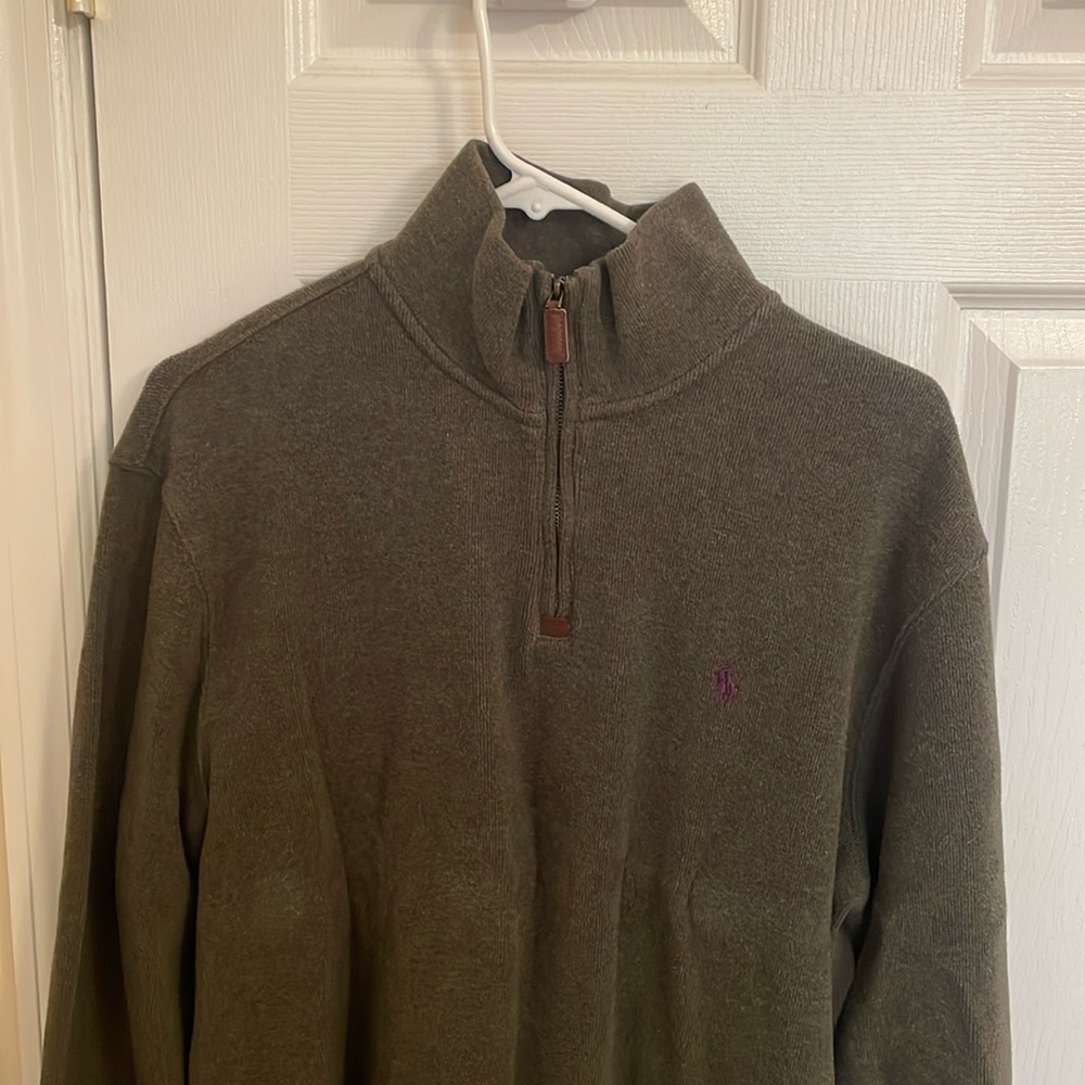 Polo knit 1/4 zip sweater